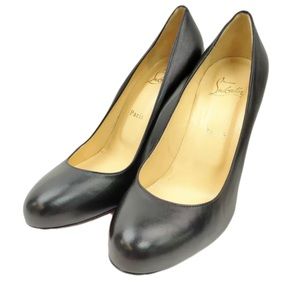 Christian Louboutin Black Nappa Leather Morphing Pumps Size 39 1/2